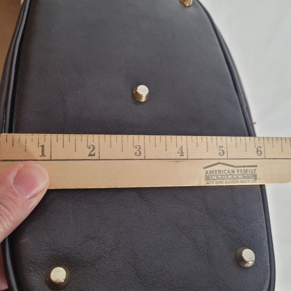 Valentina Orange Brown Genuine Leather Bucket Shoulder Bag Italy - Picture 11 of 13